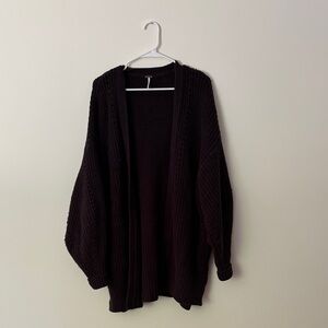Free People Black Cardigan Sweater